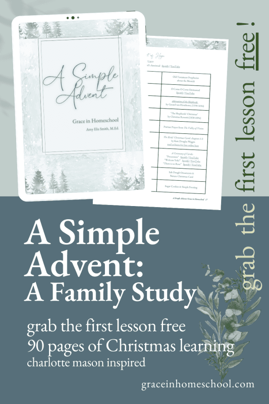 simple advent: family christmas study Charlotte mason inspired